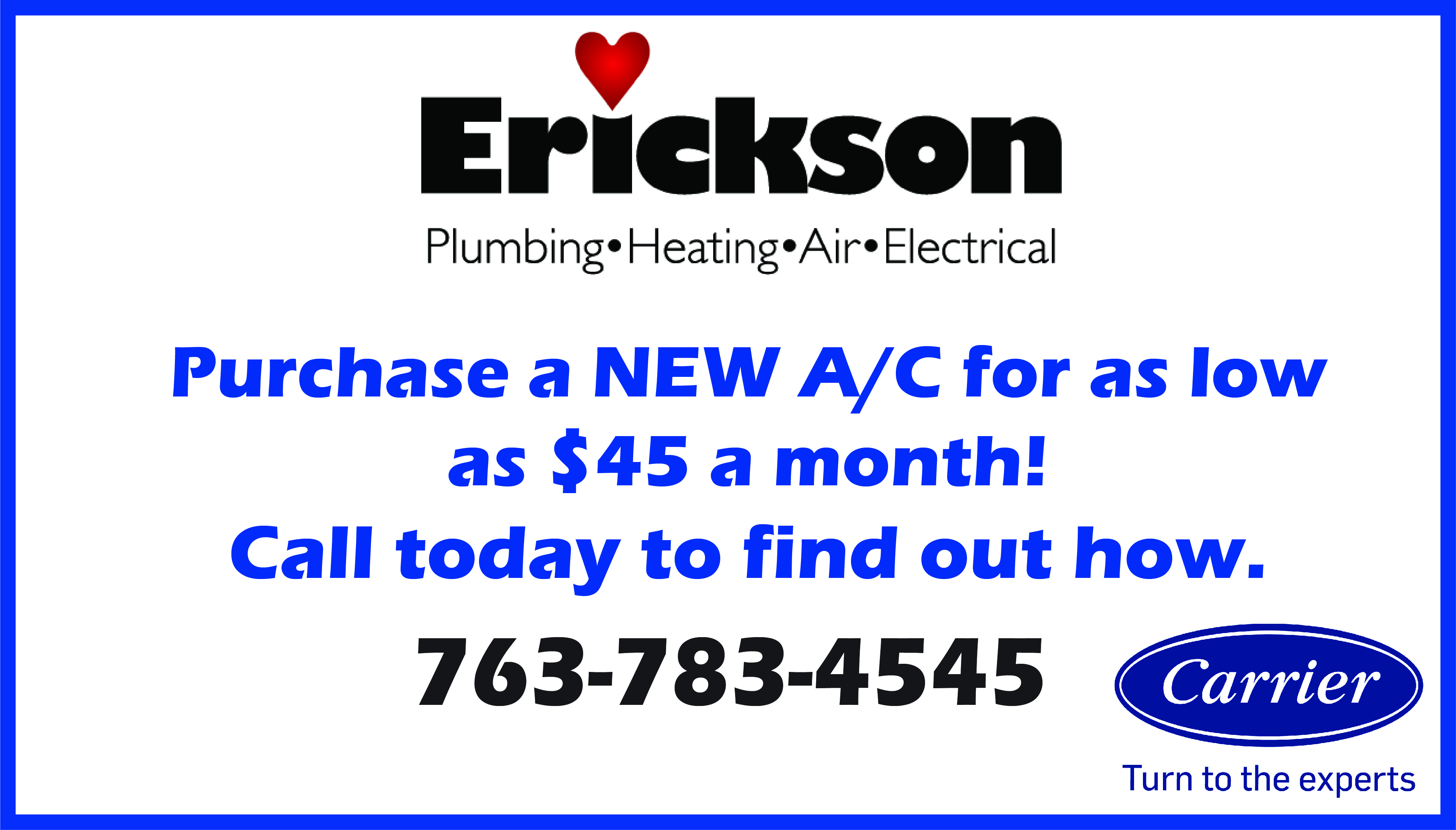 MinneapolisSt. Paul A/C Repair, Installation, & Service Erickson